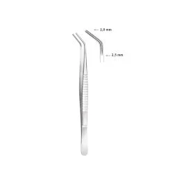 Pinza atraumatica. Modello DEBAKEY. Angulata. Punta: 2.0 / 2.5 mm - Cm Instrumente
