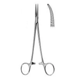 Pinza emostatica HALSTED-MOSQUITO. 1x2 denti. Curva