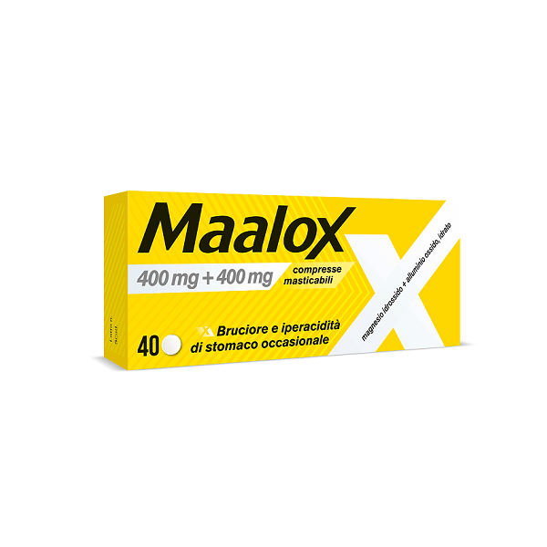 MAALOX 400+400 MG 40 Compresse Contro Acidità Di Stomaco Occasionale