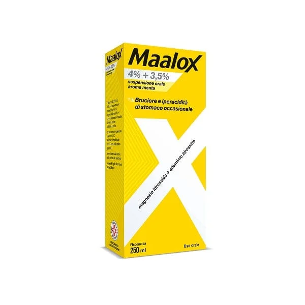 MAALOX 400+400 250 ml Sospensione Orale Contro Acidità Di Stomaco Occasionale