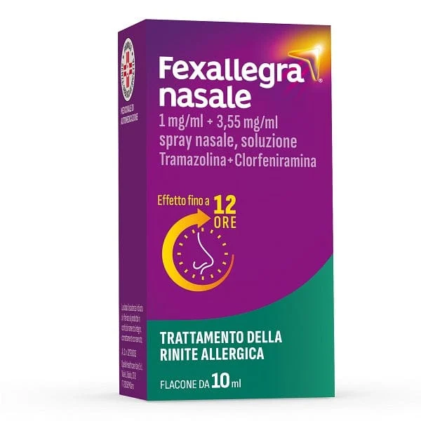FEXALLEGRA Nasale Spray 1 mg/ml + 3,55 mg/ml 10 ml Antistaminico + Decongestionante Per Sintomi Allergia