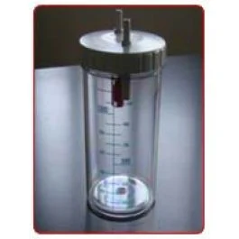 Vaso con coperchio per Aspiratori Chirurgici modelli NEW ASKIR e NEW ASPIRET. 1 L - Ca-Mi