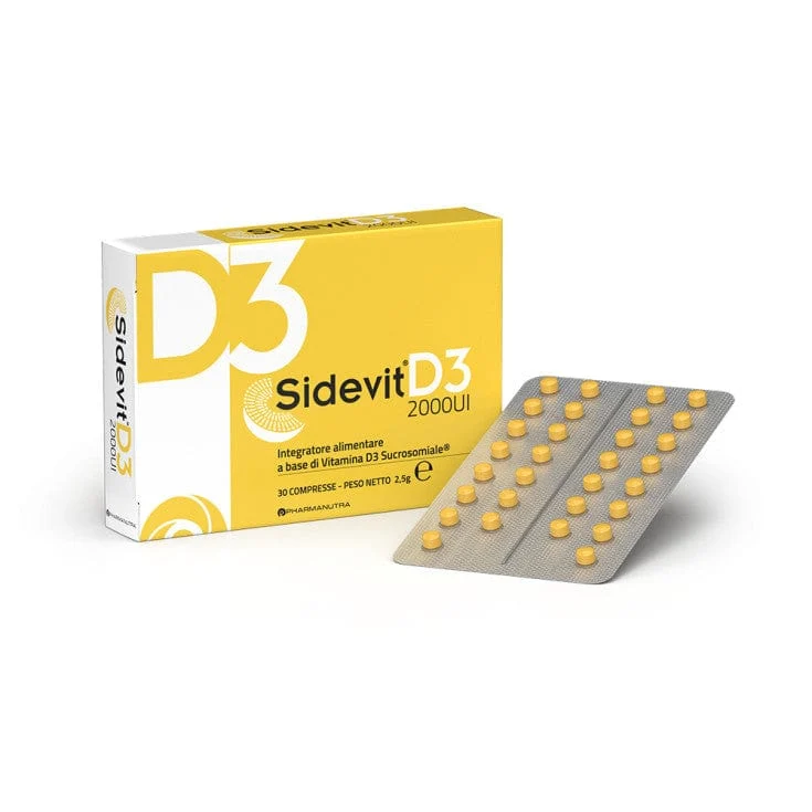 PHARMANUTRA Sidevit D3 2000UI 30 Compresse Integratore Vitamina D Senza Glutine