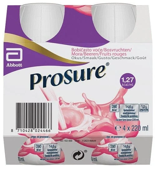 ABBOTT Prosure Berry 4 Bottiglie da 220 ml Alimento a Fini Medici Speciali