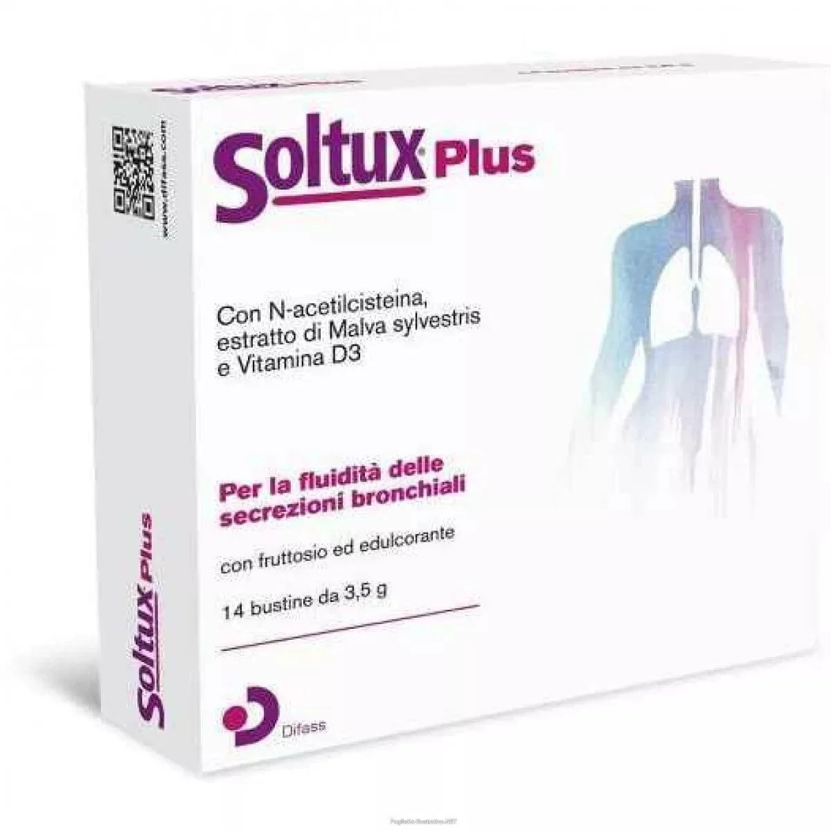 DIFASS Soltux Plus 14 Bustine Integratore per Tosse Grassa