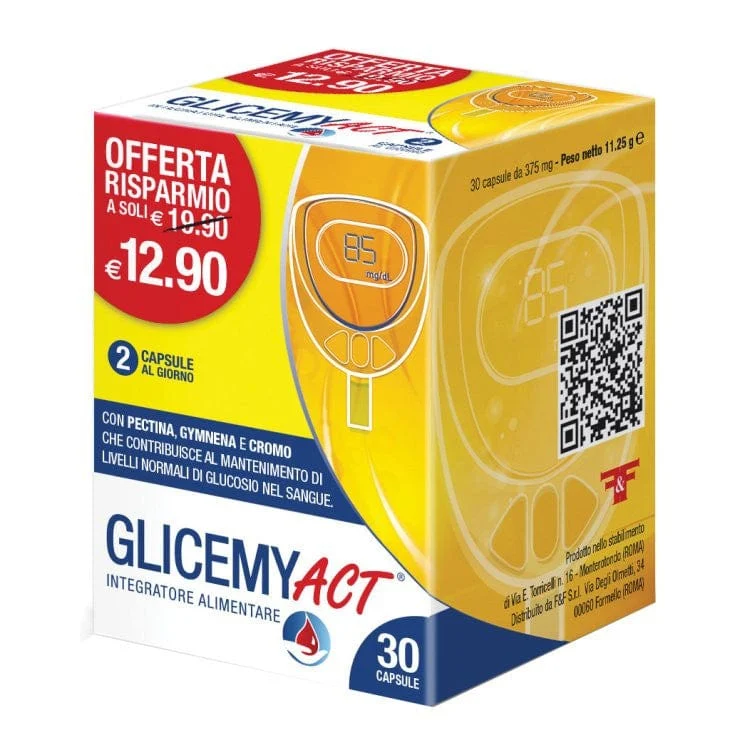 F&F Glicemy Act 30 Capsule Integratore per Glicemia e Metabolismo