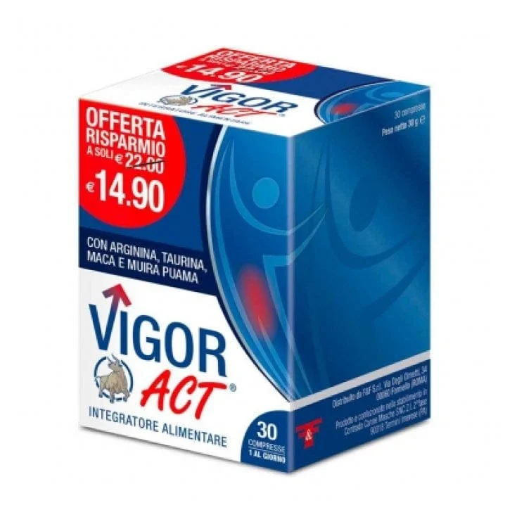 F&F Vigor Act 30 Compresse Integratore Alimentare Energetico