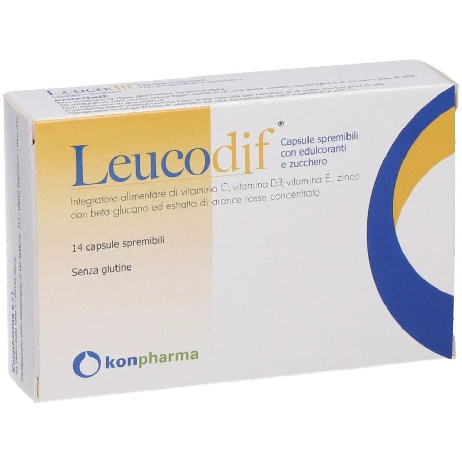 KONPHARMA Leucodif 14 Capsule Integratore Alimentare Sistema Immunitario