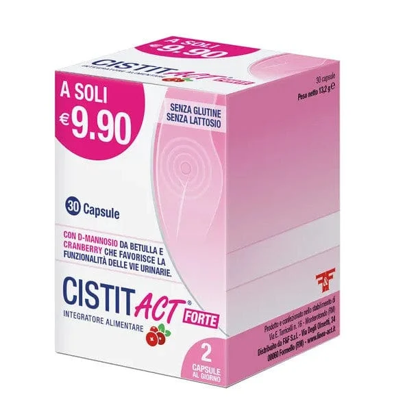 F&F Cistit Act Forte 30 Capsule Integratore per le Vie Urinarie