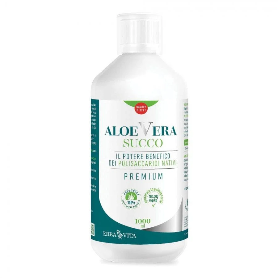 ERBA VITA Aloe Vera Succo Premium 1000 ml Integratore Antiossidante e Digestivo