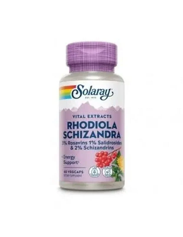 Schizandra & Rodhiola 500 mg 60 VCaps - Solaray