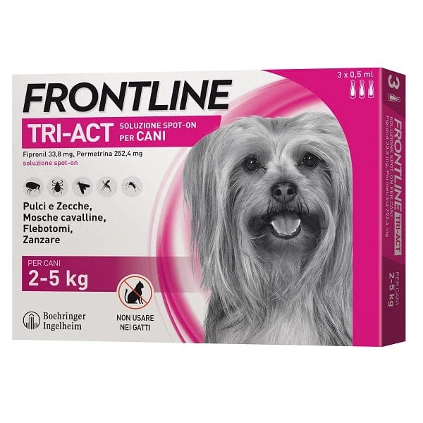 FRONTLINE Tri-Act Cani 2-5 kg 0,5 ml 3 Pipette