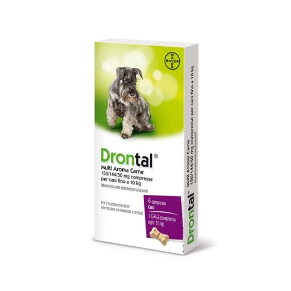 DRONTAL Multi Aroma Carne 6 Compresse Per Cani Fino a 10 kg