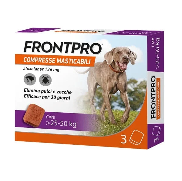 FRONTPRO 3 Compresse Masticabili 136 mg Cani 25-50 Kg