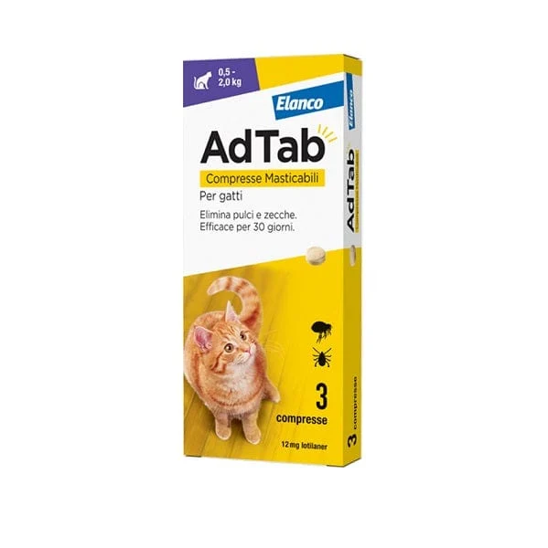 ADTAB Per Gatti 0,5-2 kg 3 Compresse Masticabili 12 mg