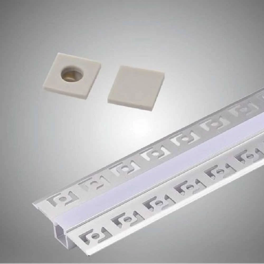 PROFILO DA INCASSO A SCOMPARSA ALLUMINIO 2 MT COPERTURA OPACA STRIP LED AL-11