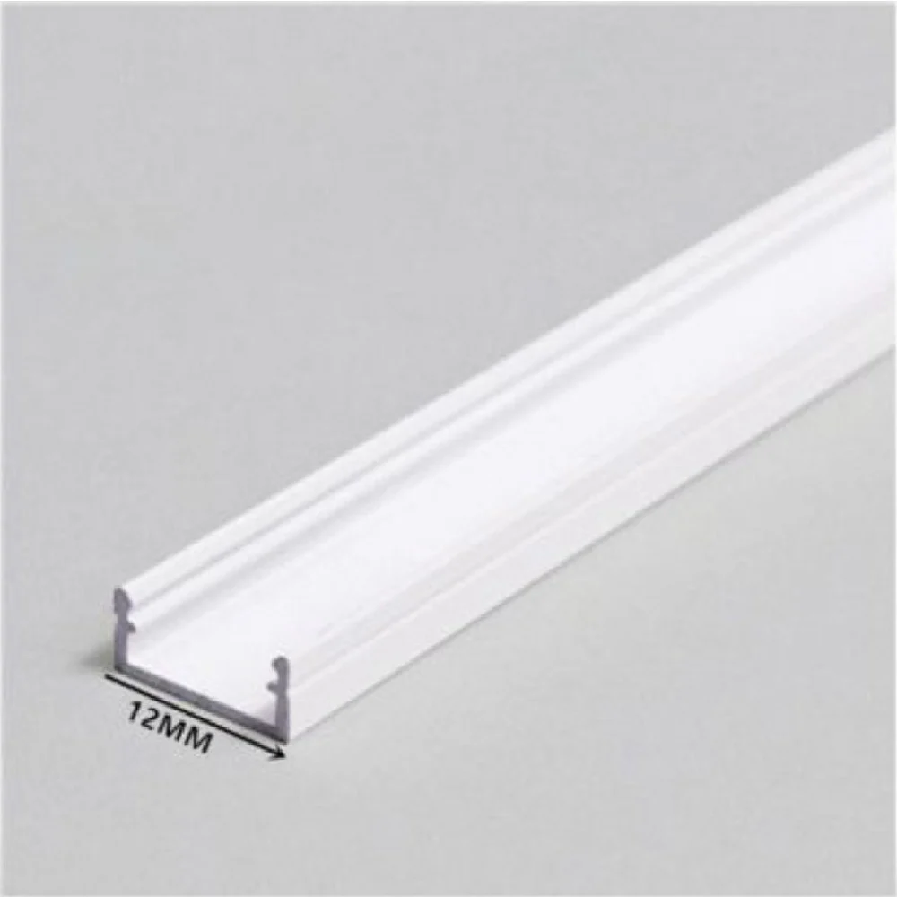 PROFILO IN ALLUMINIO DA 1MT INCASSO SENZA COPERTURA PER STRIP LED STRISCE AL12MM - TrAdE Shop Traesio