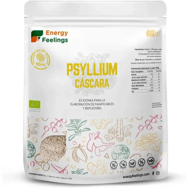 Psyllium Huks Buccia Intera Senza Glutine Eco 500g - Energy Feelings