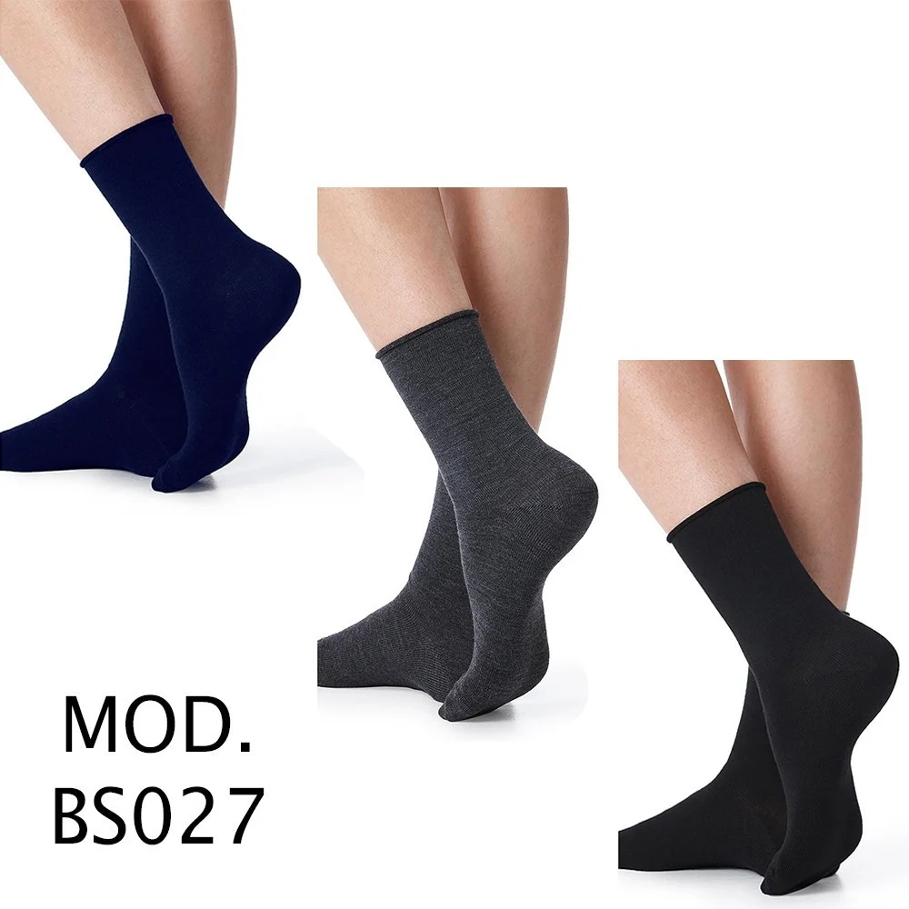 12 PAIA CALZINI DONNA MEZZA GAMBA TINTA UNITA SENZA ELASTICO NUMERO 35-41 BS027
