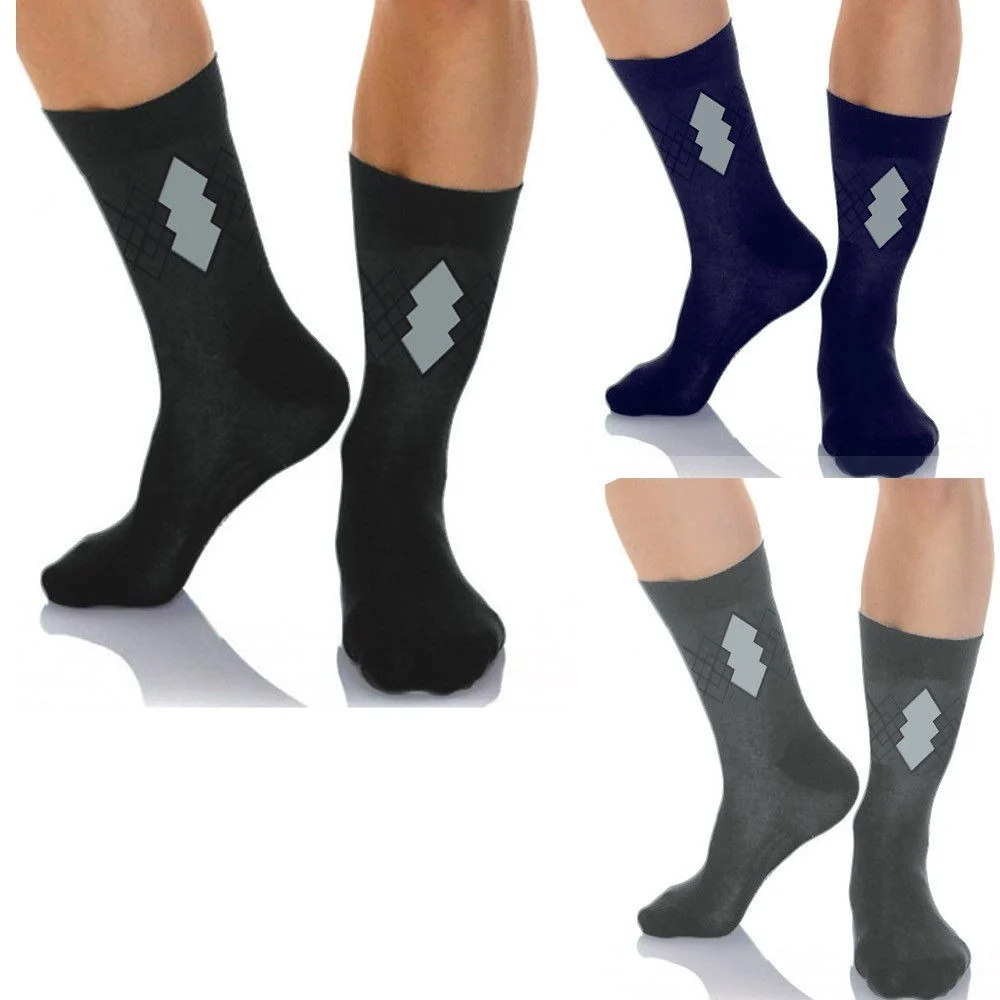 12 PAIA CALZINI UOMO MEZZA GAMBA ROMBI TINTA UNITA IN COTONE TAGLIA DA 40 A 46 - TrAdE Shop Traesio