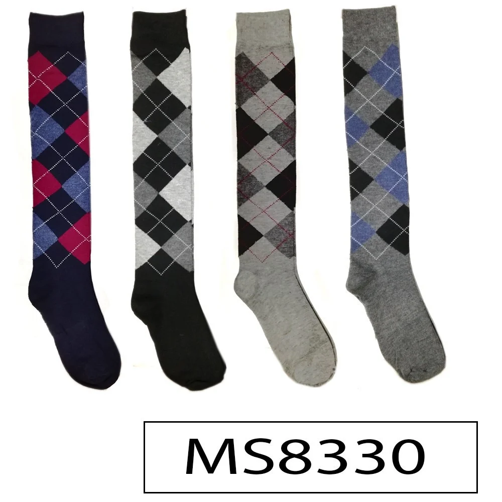 12 PAIA DI CALZINI DA UOMO LUNGHI COTONE CALDO A ROMBI COLORI VARI MS8330 - TrAdE Shop Traesio