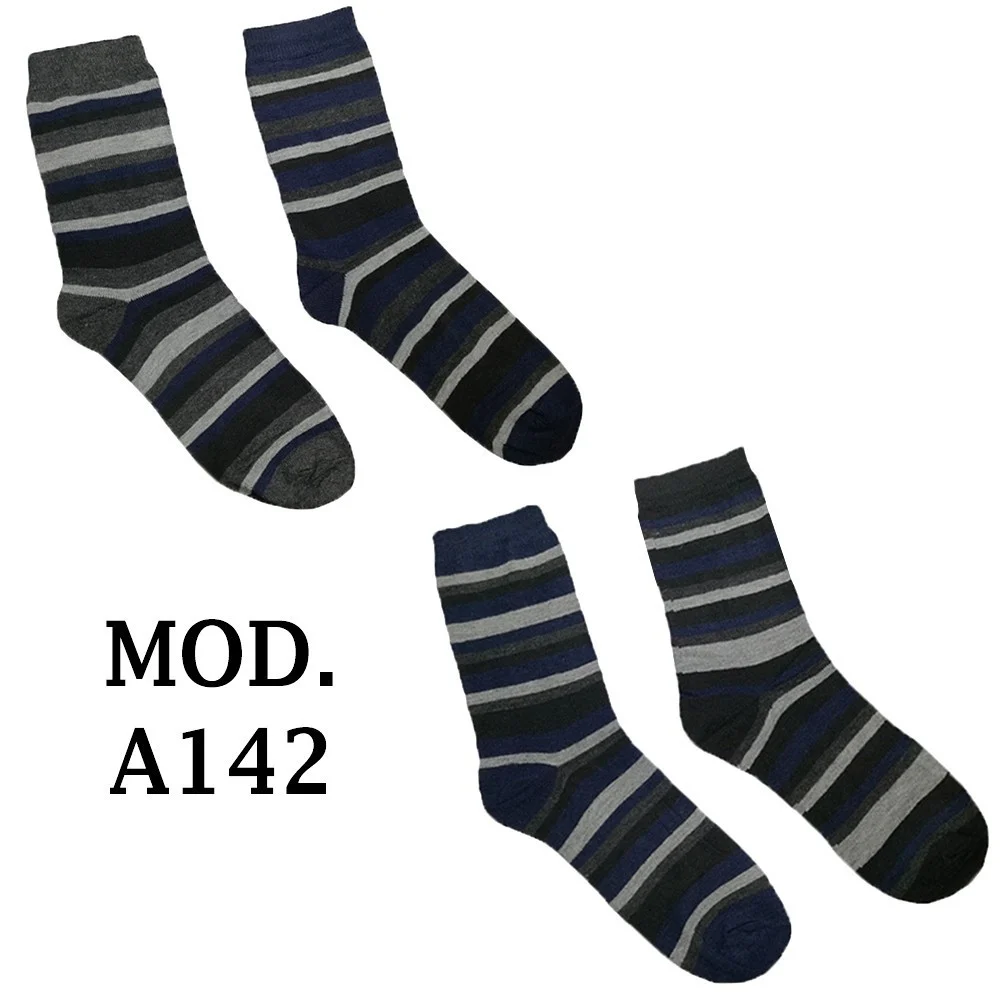 12 PAIA DI CALZINI DA UOMO MEZZA GAMBA COLORATI A RIGHE TG DA 40 A 46 MOD. A142 - TrAdE Shop Traesio