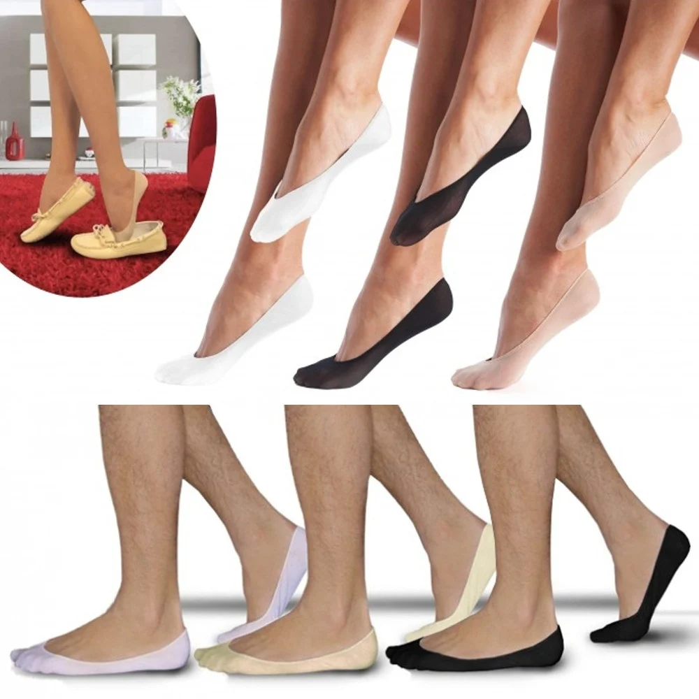 12 PAIA DI SALVAPIEDI PEDALINI IN COTONE UNISEX FANTASMINI SCOLLATI TAGLIA UNICA - TrAdE Shop Traesio