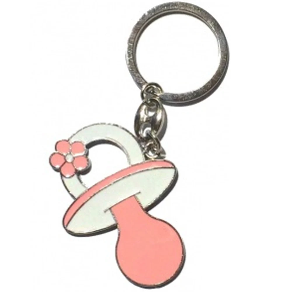 12 PORTACHIAVI BOMBONIERE PER BATTESIMO NASCITA CIUCCIO IN METALLO BAMBINA ROSA - TrAdE Shop Traesio