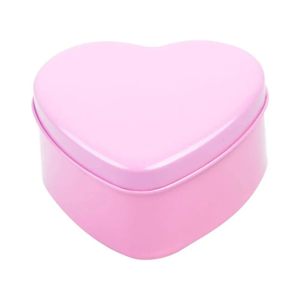 12 SCATOLINE IN LATTA A FORMA DI CUORE BOMBONIERA SEGNAPOSTO PORTACONFETTI ROSA - TrAdE Shop Traesio