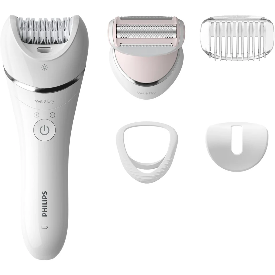 Philips Epilator Series 8000 BRE710/00 Wet & Dry Epilatore, Bianco - Epilatori ed elettrolisi