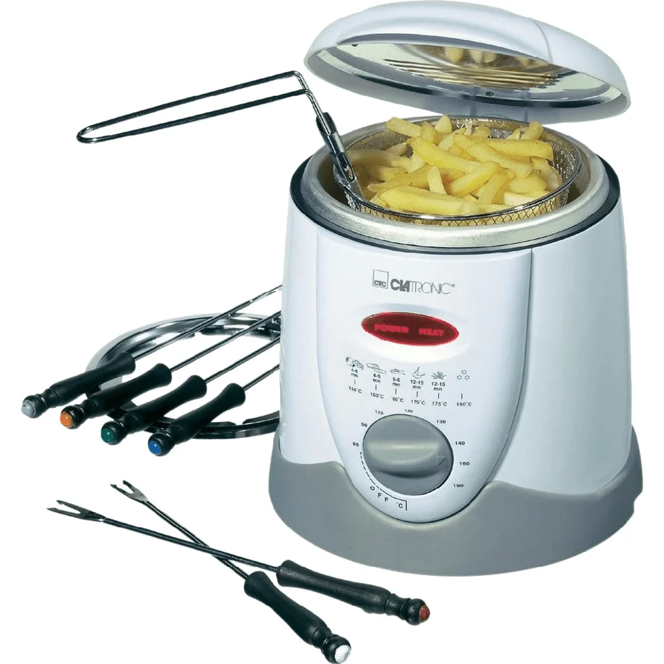 Clatronic FFR 2916 Friggitrice/Fonduta, Potenza 900 Watt - Friggitrici