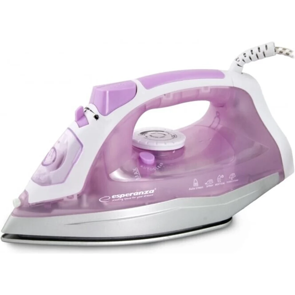 Esperanza EHI004 Iron Dry & Steam Iron Ceramic Soleplate Purple White Ferro A Vapore - Senza categoria