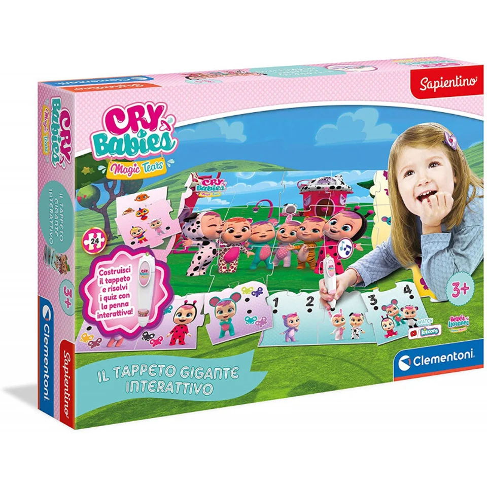 Clementoni Sapientino Cry Babies Tappeto Gigante Interattivo Gioco Didattico - Da 12 Mesi