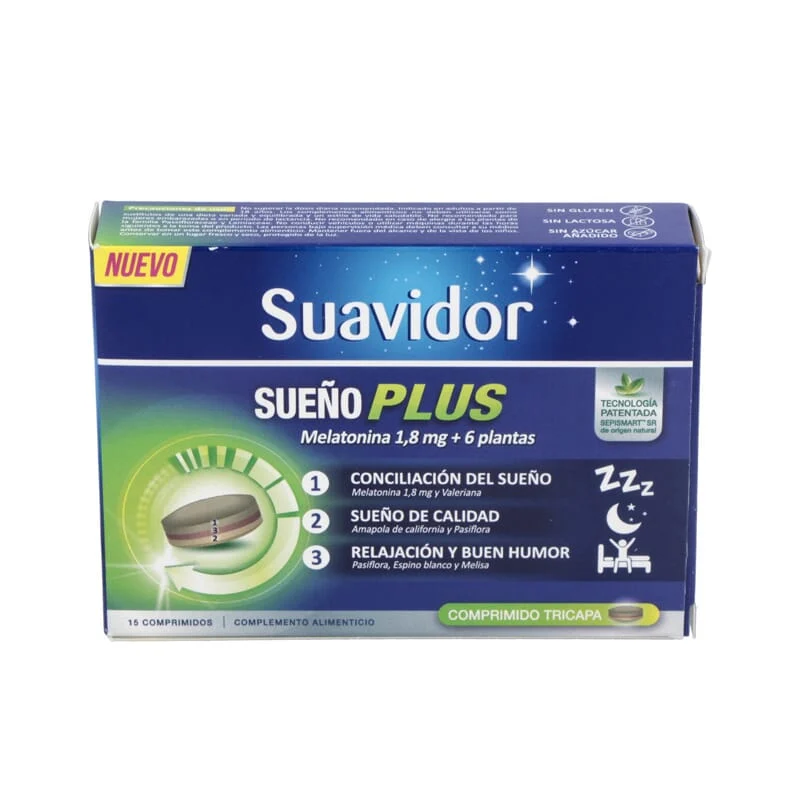 Suavidor Sonno Plus Melatonina 1.8 mg + 6 Piante 30 Tabs - Urgo