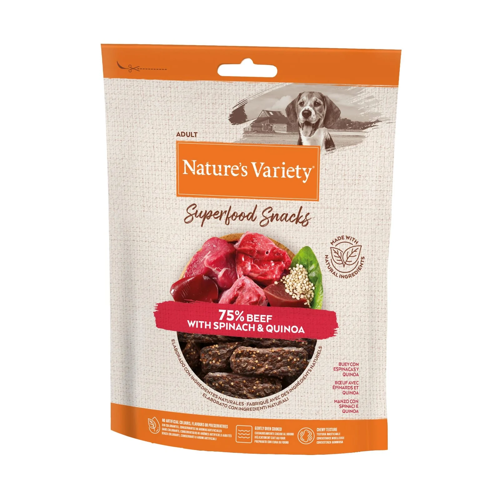 Superfood Snacks Dog Adult Beef 8 Unità 85g - Nature's Variety