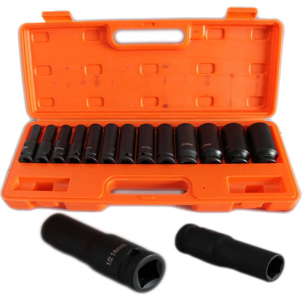 15 BUSSOLE PER PISTOLA AVVITATORE PNEUMATICA ESAGONALI ATTACCO 1/2" DA 10-32 mm