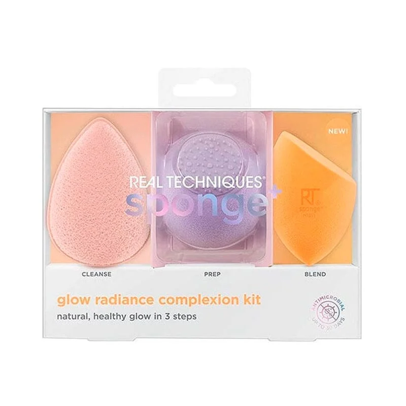 Sponge+ Glow Radiance Complexion Set 3 prodotti - Real Techniques