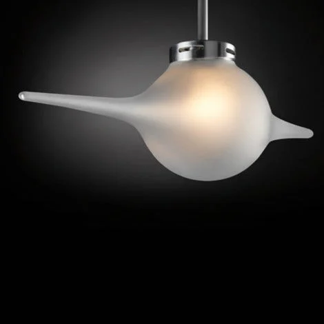 Candy, lampada a sospensione in vetro satinato - Blueside Emotional Design