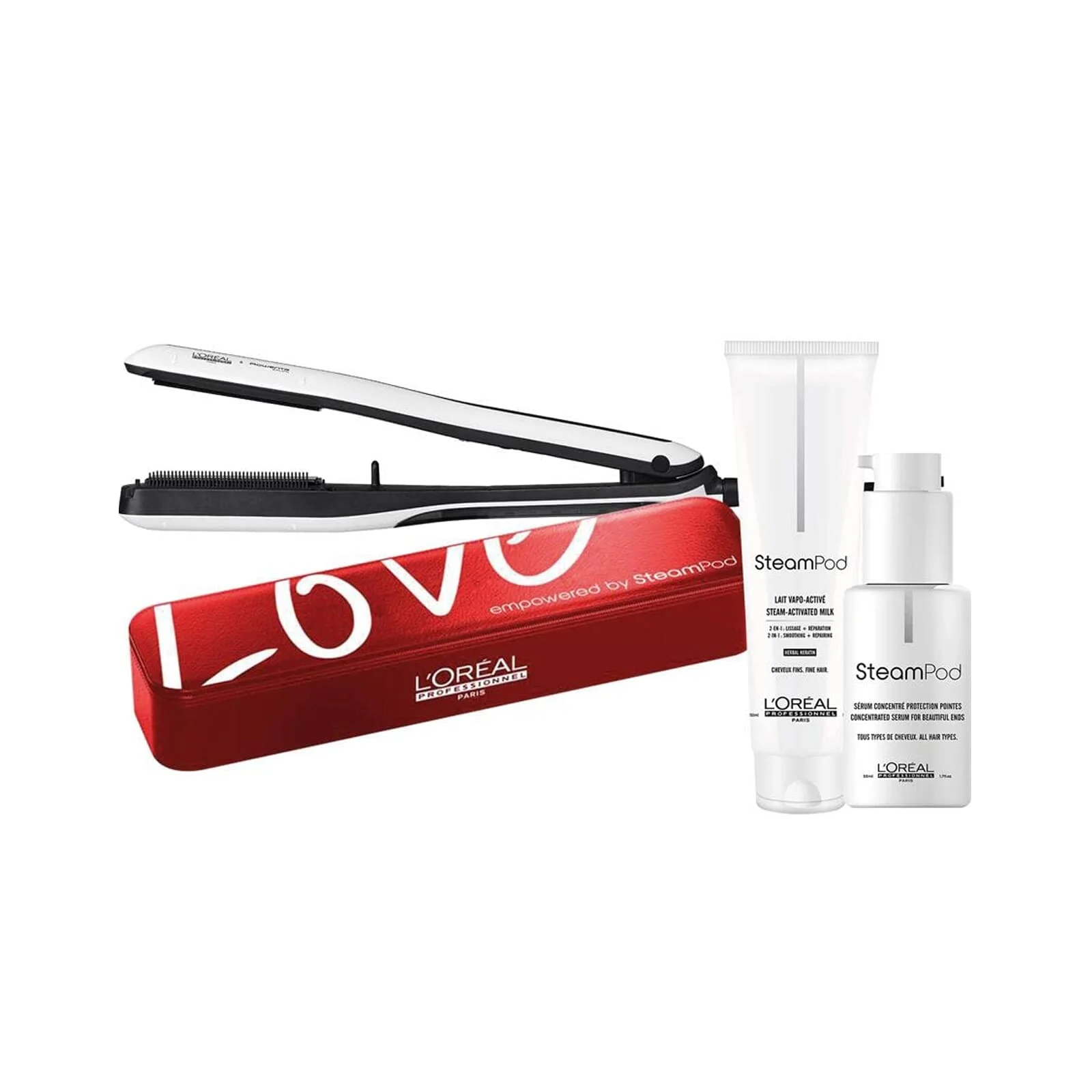 Steampod Set Piastra + Siero 50 ml + Crema Lisciante + Necessaire - L'Oreal Expert Professionnel