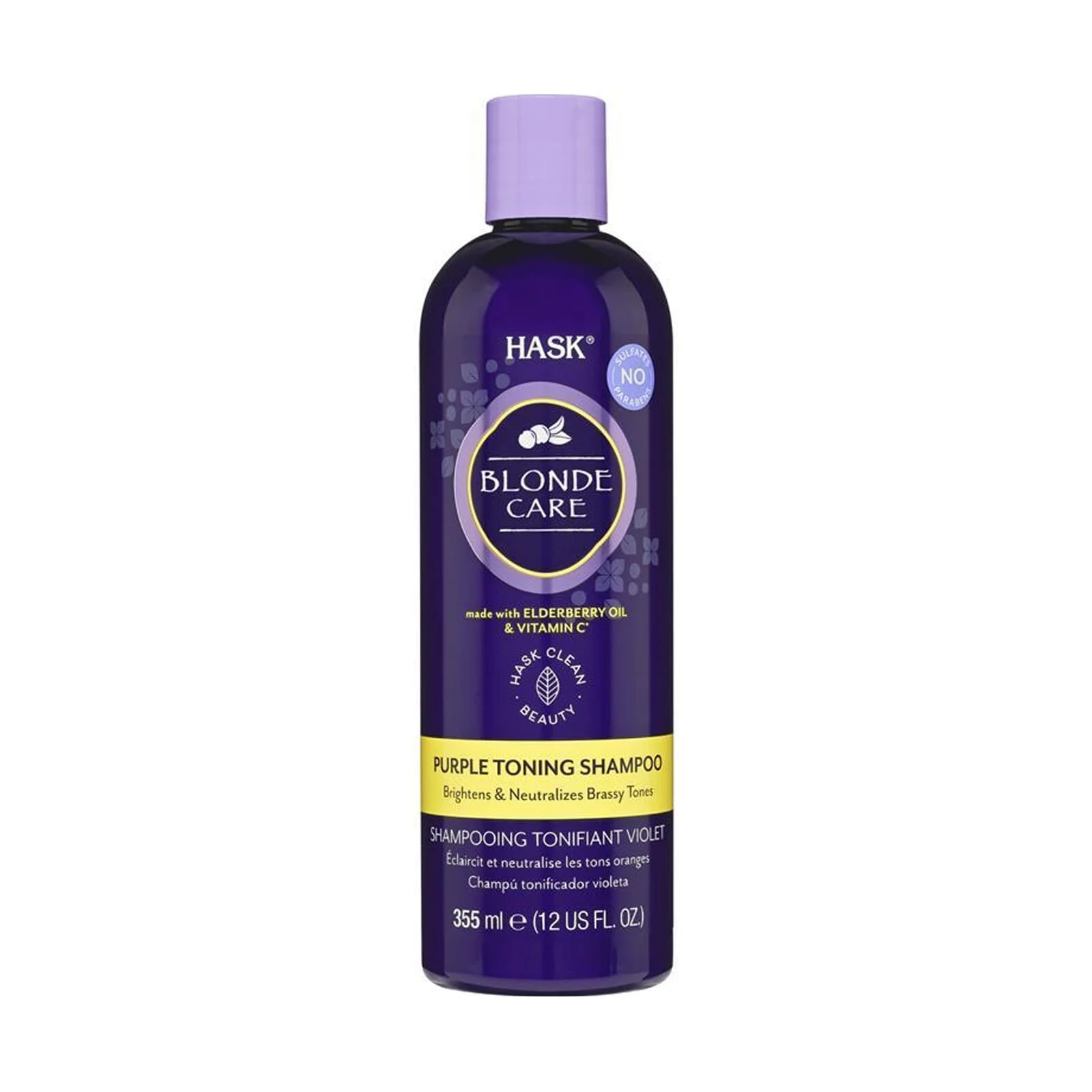 Blonde Care Purple Toning Shampoo 355 ml - Hask