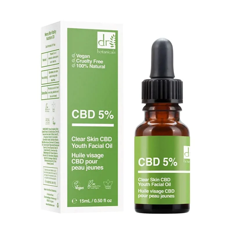 CBD 5% Clear Skin Youth Facial Oil 15 ml - Botanicals