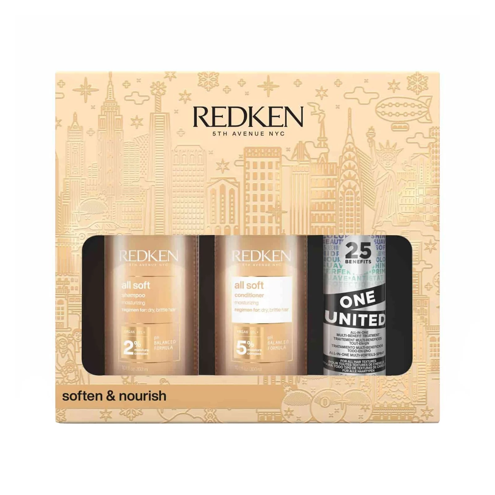 All Soft Set Shampoo + Balsamo + One United Treatment - Redken