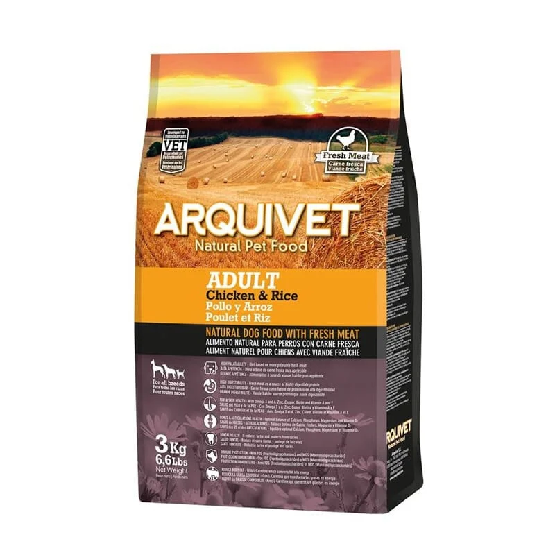 Alimento Cani Adulti Pollo e Riso 3 Kg - Arquivet
