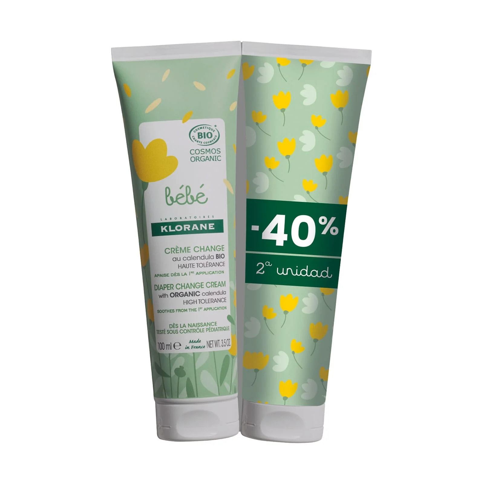 Bebè Crema Cambio Pannolino Duplo 2 Unità 100 ml - Klorane