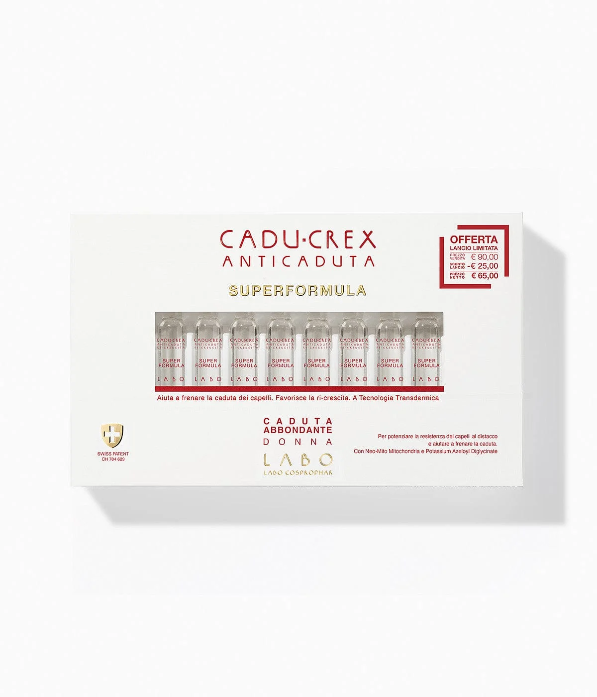 CADU-CREX Cadu-Crex PLC7 40 Fiale Trattamento Anticaduta Uomo
