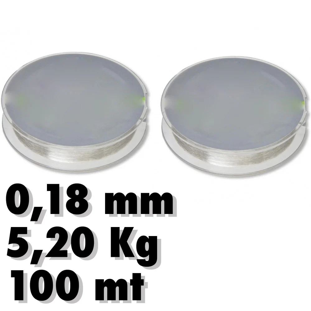 2 ROTOLI LENZA 0.18MM 5.20KG 100 METRI CIASCUNO CARBONIO PESCA SUPER RESISTENZA - TrAdE Shop Traesio
