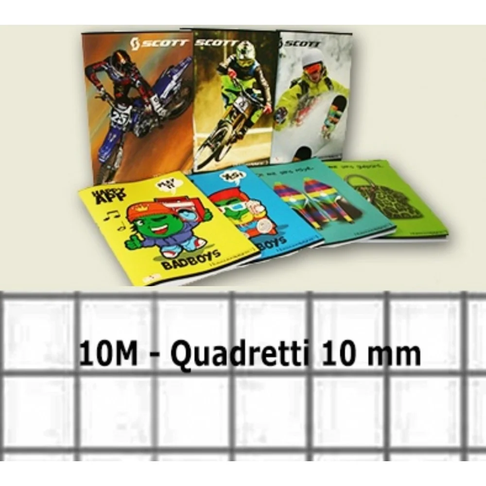 20 PEZZI QUADERNONI QUADERNONE QUADRETTI 1 cm 10 mm 10M QUADERNI QUADERNO A4 - TrAdE Shop Traesio