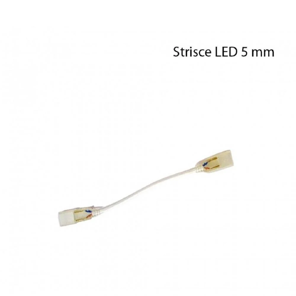20 PZ CONNETTORE FLESSIBILE PER STRISCE LED DA 5 MM 220V STRIP LED 220L-5MM