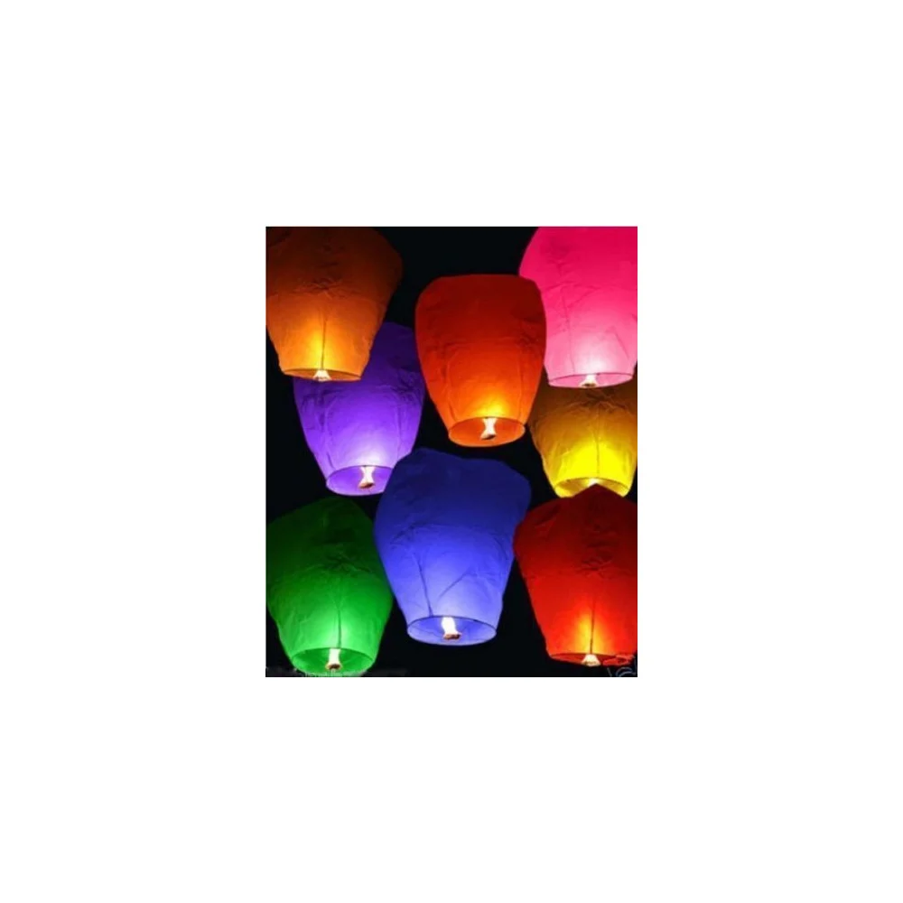 20 pz LANTERNE VOLANTI SKY LANTERN COLORATE MONGOLFIERA LANTERNA CINESE VOLA - TrAdE Shop Traesio