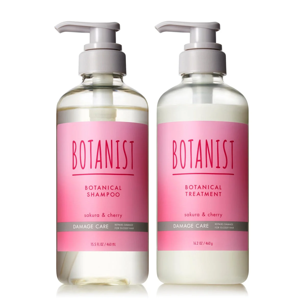 BOTANIST Shampoo Treatment Set - Damage Care - Sakura & Cherry Fragrance - 2025 Spring Limited Edition